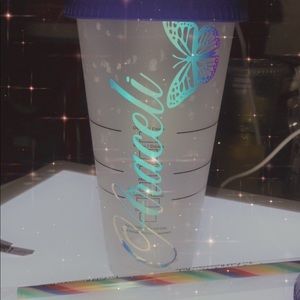 Starbucks color confetti changing cup customized